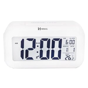 Despertador Digital Branco Herweg 2988-021
