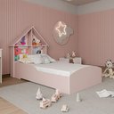 Ver imagem 1 de Cama Infantil Casinha 100% MDF Rosa Sonho - Gelius