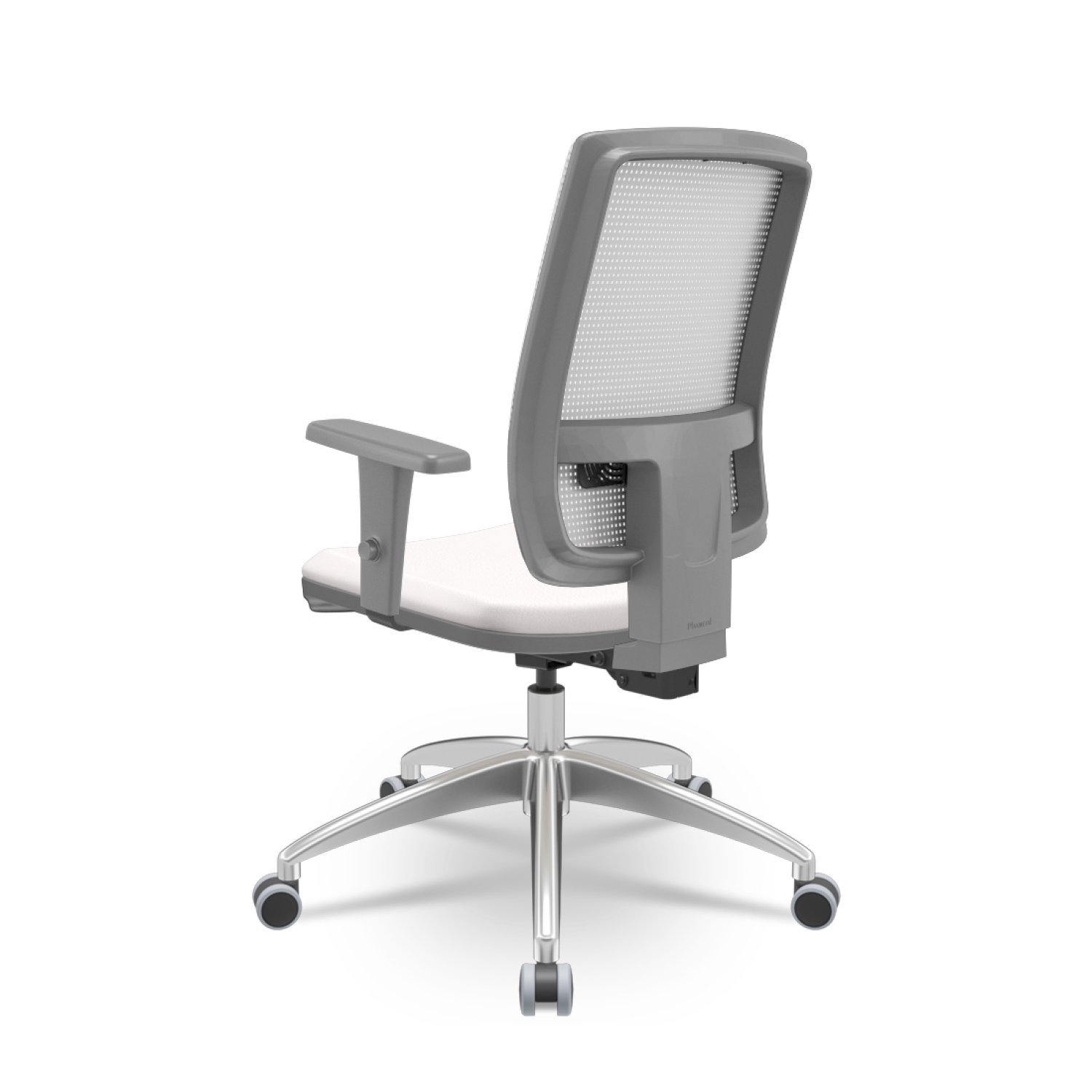 Cadeira de Escritório Presidente com Encosto Regulável Assento em Couro Ecológico Brizza NR17 Plaxmetal - 3