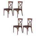 Ver imagem 3 de Kit 4 Cadeiras de Jantar Cross em Plástico com Encosto em X