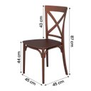 Ver imagem 4 de Kit 4 Cadeiras de Jantar Cross em Plástico com Encosto em X