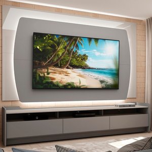 Rack com Painel para TV até 75 Polegadas com LED Sublime 220 100% MDF