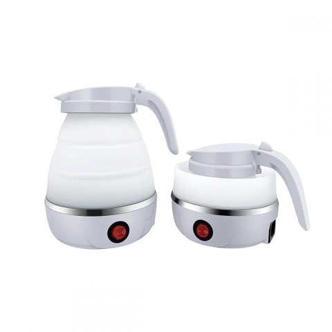 Chaleira Elétrica Dobrável Portátil 600ml Silicone Viagem Café Chá 110v