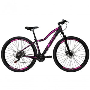Bicicleta Aro 29 Ksw Mwza Feminina 24v Freio a Disco Suspensão Mountain Bike Alumínio Preto-rosa