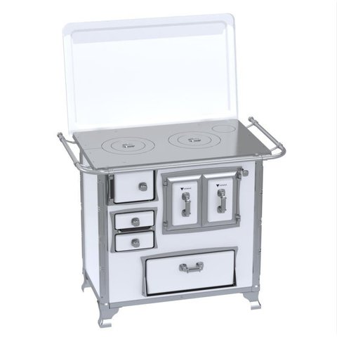 Fogao a Lenha GII N 1 Gab Sec Branco com Tampa Se