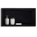 Ver imagem 1 de Nicho para Banheiro e Cozinha Parede Embutir 30x60 Liso Preto