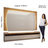 Rack com Painel para TV até 75 Polegadas com LED Sublime 220  - 4