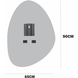 Espelho Orgânico Grande 90x65 De Parede Quarto Sala Banheiro - 4