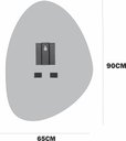 Ver imagem 4 de Espelho Orgânico Grande 90x65 De Parede Quarto Sala Banheiro