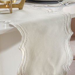 Trilho de Mesa Bordare Bordado 40x180cm Pergaminho - 6