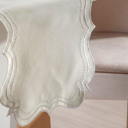Trilho de Mesa Bordare Bordado 40x180cm Pergaminho - 2