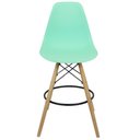 Ver imagem 2 de Banqueta Charles Eames Eiffel Wood Design Base Fixa Madeira - Verde
