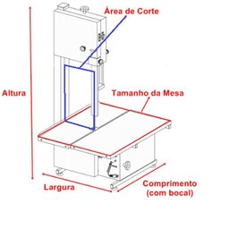 Serra Fita Média 1,77m Tropikal com Moedor Mesa Móvel Bivolt TK332E - 3