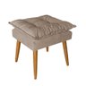 Puff Puf Banqueta Opala Para Quarto Sala Recepção Suede Capuccino - Ninho Decor - 1