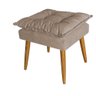 Puff Puf Banqueta Opala Para Quarto Sala Recepção Suede Capuccino - Ninho Decor - 2