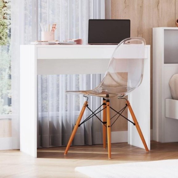 Escrivaninha Modulada Infinity 80cm Móveis Castro Branco Escrivaninha Modulada Infinity 80cm Móveis Castro Branco