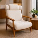 Ver imagem 2 de Poltrona Fixa Lira Bouclé Off White - Sallar Home