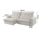 Ver imagem 5 de Sofá Vega 02 Módulos de 120cm Br 25cm Meu Sofá Online A302 Linho Branco