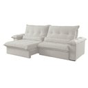 Ver imagem 3 de Sofá Vega 02 Módulos de 120cm Br 25cm Meu Sofá Online A302 Linho Branco