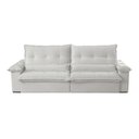 Ver imagem 2 de Sofá Vega 02 Módulos de 120cm Br 25cm Meu Sofá Online A302 Linho Branco