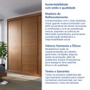 Ver mais imagens de Guarda Roupa Casal 3 Portas de Correr Samambaia CabeCasa MadeiraOriginals Freijó