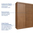 Ver imagem 4 de Guarda Roupa Casal 3 Portas de Correr Samambaia CabeCasa MadeiraOriginals Freijó