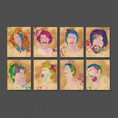 Cantores Brasileiros - Quadros ou Placas Modulares com 8 Peças