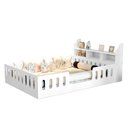 Ver imagem 1 de Cama Casal Design Montessoriana Helo com Nicho Branca Incluso Lousa Mágica
