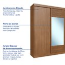 Ver imagem 4 de Guarda Roupa Casal 3 Portas de Correr 1 Porta com Espelho Samambaia CabeCasa MadeiraOriginals Freijó