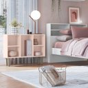 Ver imagem 2 de Estante Baixa 5 Nichos Infinity Rosa/Blush Line