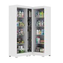 Ver imagem 4 de Armário Multiuso para Lavanderia Modulado 5 Portas com Pés Branco Aurora