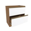 Ver imagem 5 de Balcão 2 Gavetas Kappesberg Celeste 100% Mdf Nogueira/branco 80cm