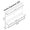 Ver imagem 3 de Painel Home para TV até 70 Polegadas com LED Supreme 220 Gelius Móveis