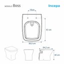 Ver imagem 5 de Tampa de Vaso Poliéster Boss Branco para Bacia Incepa