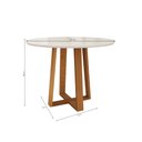 Ver imagem 3 de Mesa de Jantar Kappesberg em Madeira Maciça com Tampo de Vidro Off White 105cm
