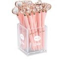 Ver imagem 1 de Caneta Esferografica Coracao Diamante Rosa