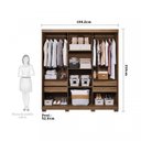 Ver imagem 3 de Conjunto Quarto de Casal 1 Guarda Roupa com Espelho Buzios 1 Cabeceira Extensível Mila Panan Móveis