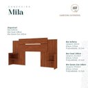 Ver imagem 6 de Conjunto Quarto de Casal 1 Guarda Roupa com Espelho Buzios 1 Cabeceira Extensível Mila Panan Móveis