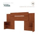 Ver imagem 5 de Conjunto Quarto de Casal 1 Guarda Roupa com Espelho Buzios 1 Cabeceira Extensível Mila Panan Móveis
