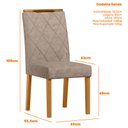 Ver imagem 2 de Cadeira para Mesa de Jantar Sarah Kit 2 Peças Ype Camurça Marrom – New Ceval