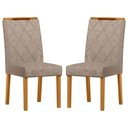 Ver imagem 1 de Cadeira para Mesa de Jantar Sarah Kit 2 Peças Ype Camurça Marrom – New Ceval