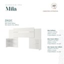 Ver imagem 7 de Conjunto Quarto de Casal 1 Guarda Roupa com Espelho Buzios 1 Cabeceira Extensível Mila Branco