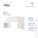Ver imagem 7 de Conjunto Quarto de Casal 1 Guarda Roupa com Espelho Buzios 1 Cabeceira Extensível Mila 