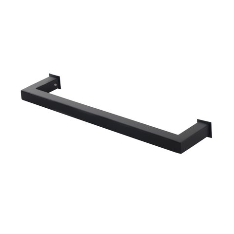 Porta Toalha Toalheiro de Rosto de Banheiro 25cm em Aço Inox Black Matte Preto Fosco Stainless