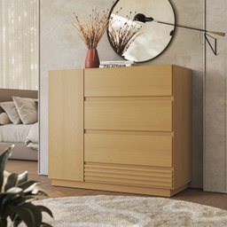 Cômoda Sapateira 1 Porta 4 Gavetas Samambaia CabeCasa MadeiraMadeira - 1