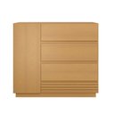 Ver imagem 2 de Cômoda Sapateira 1 Porta 4 Gavetas Samambaia CabeCasa MadeiraOriginals Marrom/Carvalho