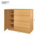 Ver imagem 3 de Cômoda Sapateira 1 Porta 4 Gavetas Samambaia CabeCasa MadeiraOriginals Marrom/Carvalho