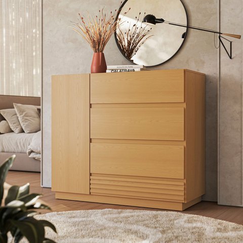 Cômoda Sapateira 1 Porta 4 Gavetas Samambaia CabeCasa MadeiraOriginals