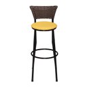 Ver imagem 2 de Banco Americano Alta Bar Bistro de Junco Fibra Sintetica:amarelo/sucupira