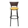 Banco Americano Alta Bar Bistro de Junco Fibra Sintetica:amarelo/sucupira - 2